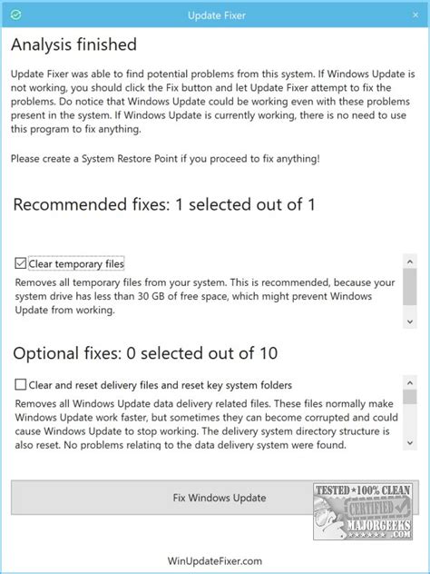 Update Fixer 1.2.0.15 Download